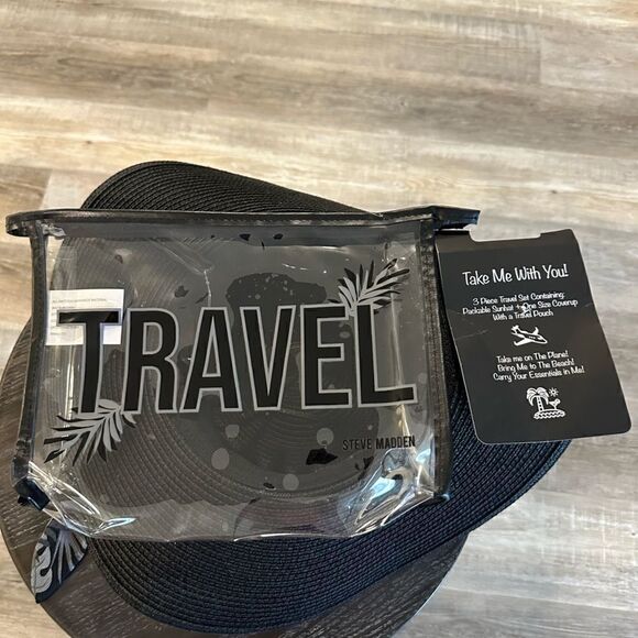 STEVE MADDEN beach FLOPPY HAT and TRAVEL BAG SET NWT - Picture 3 of 4